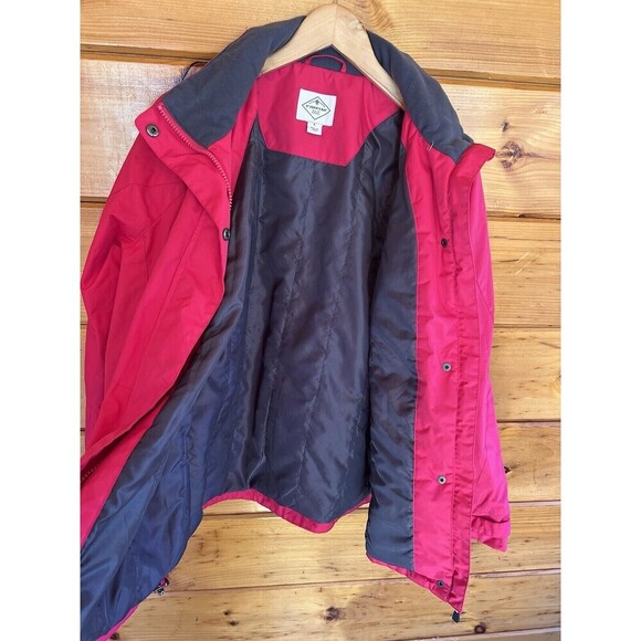 St John Bay Zip up Jacket size Large Weight Coat Warm Pink wind resistant - Picture 2 of 6